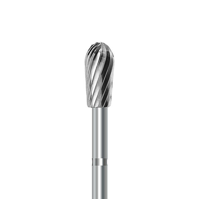 HP carbide cutter C.77E.104.040 for PMMA denture acrylics and dental plaster: pear, diameter 4.0 mm - Frank Dental
