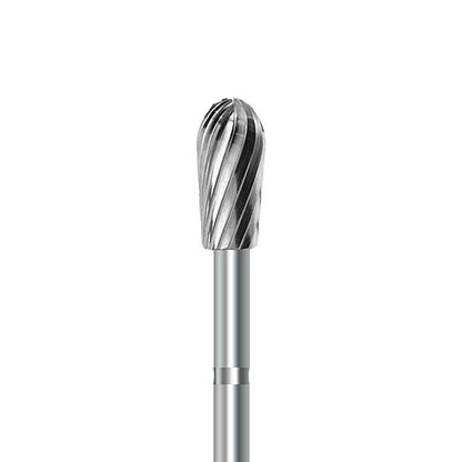 HP carbide cutter C.77E.104.040 for PMMA denture acrylics and dental plaster: pear, diameter 4.0 mm - Frank Dental