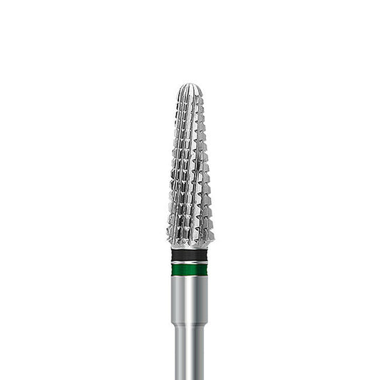 HP carbide cutter C.79EQ.104.040 for soft liners, nylon, and night guards: round-end taper, diameter 4.0 mm - Frank Dental