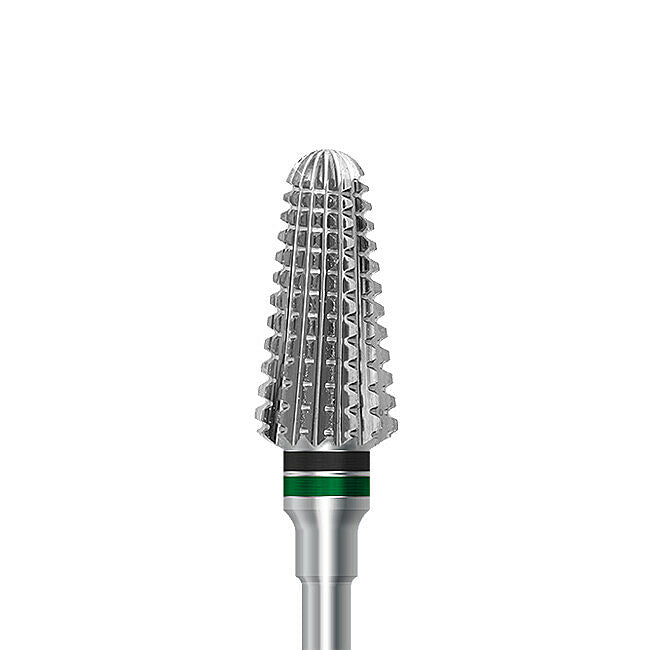 HP carbide cutter C.79EQ.104.070 for soft liners, nylon, and night guards: round-end taper, diameter 7.0 mm - Frank Dental