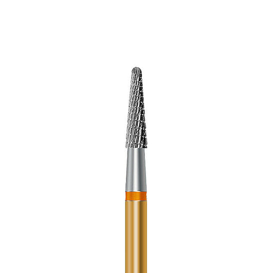 HP carbide cutter C.138KFQM.104.023 for palladium and dental alloys: round-end taper, diameter 2.3 mm - Frank Dental