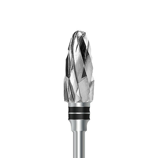 HP carbide cutter C.251KSG.104.060 for wet plaster and soft denture acrylics: bullet, diameter 6.0 mm - Frank Dental
