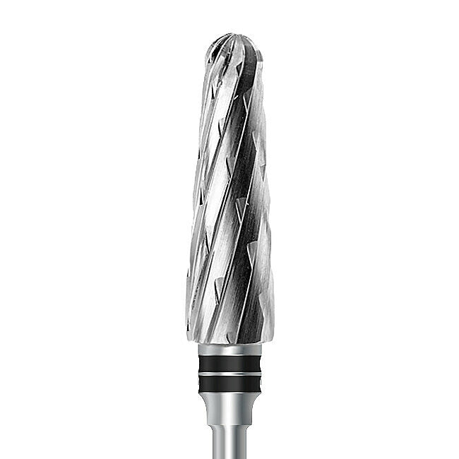HP carbide cutter C.79LKSG.104.060 for wet plaster and soft denture acrylics: round-end taper, diameter 6.0 mm - Frank Dental