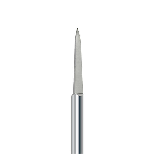 HP carbide cutter C.219.104.023 for thermoplastics, splints and wax: 3-sided triangular point, diameter 2.3 mm - Frank Dental