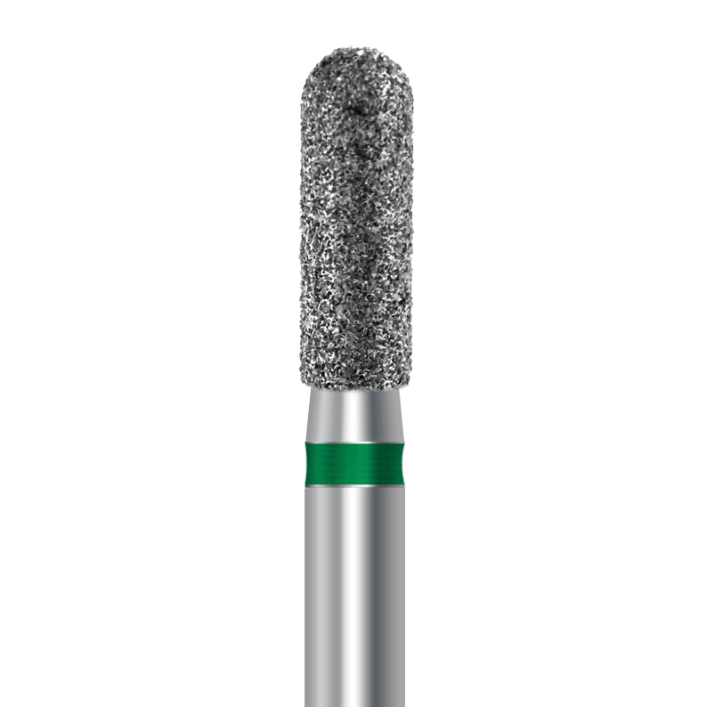 HP Diamond Bur by Frank Dental, Cylinder Round shape with Coarse grit, 2.5mm diameter