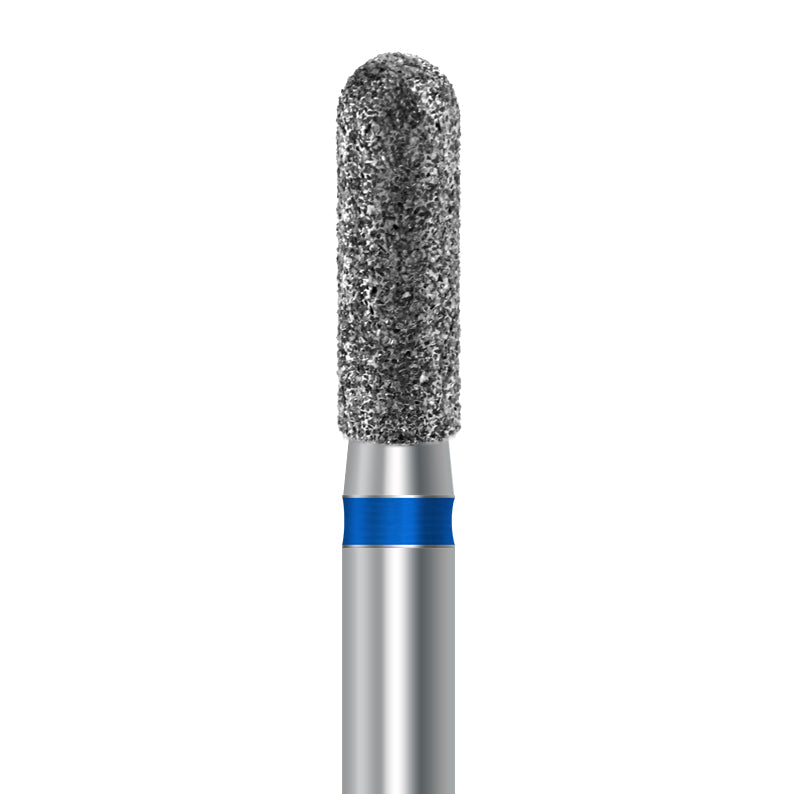 HP Diamond Bur by Frank Dental, Cylinder Round shape with Medium grit, 2.5mm diameter