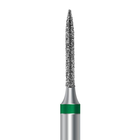 HP Diamond Bur by Frank Dental, Flame shape with Coarse grit, 1.2mm diameter