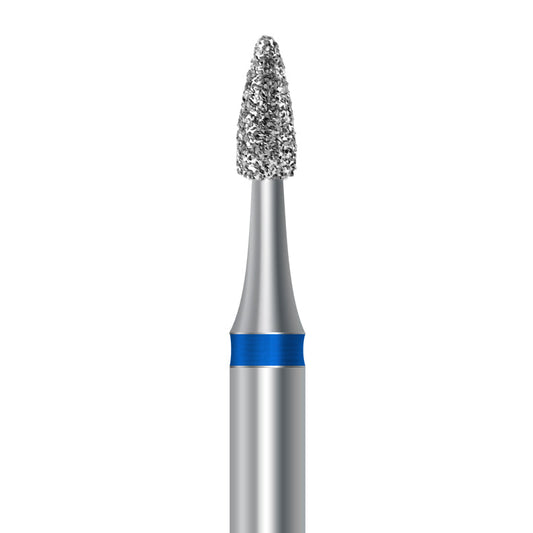 HP Diamond Bur by Frank Dental, Flame shape with Medium grit, 1.6mm diameter