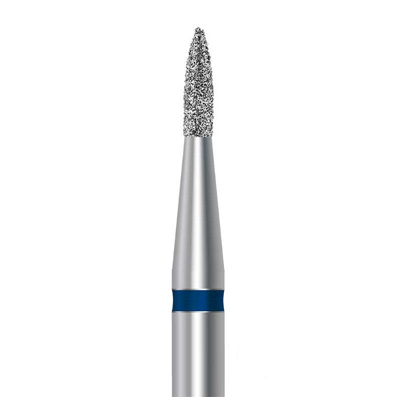 Diamond bur for handpiece D.860.014.HP: flame shape with medium grit, diameter 1.4 mm - Frank Dental, Germany