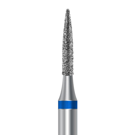 HP Diamond Bur by Frank Dental, Flame shape with Medium grit, 1.4mm diameter