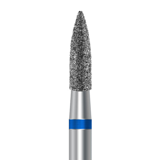 HP Diamond Bur by Frank Dental, Flame shape with Medium grit, 2.3mm diameter