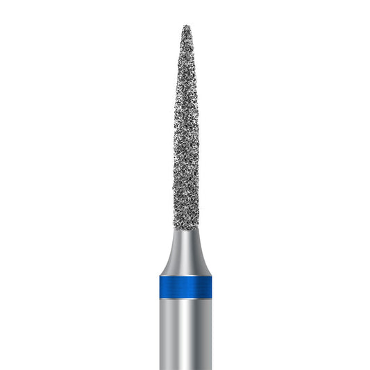 HP Diamond Bur by Frank Dental, Flame shape with Medium grit, 1.2mm diameter