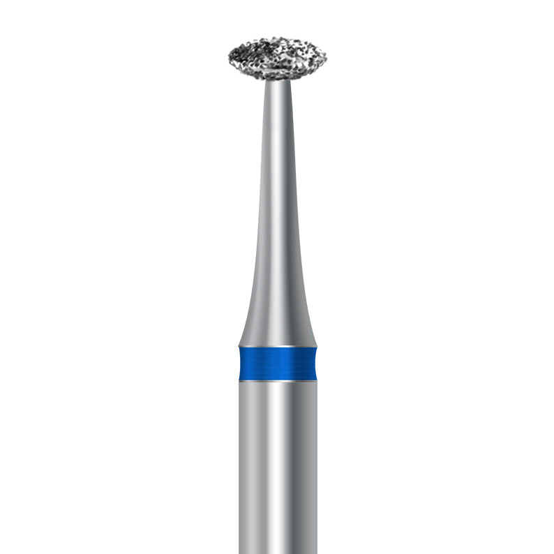 Diamond bur for handpiece D.825.025.HP: lens shape with medium grit, diameter 2.5 mm - Frank Dental, Germany
