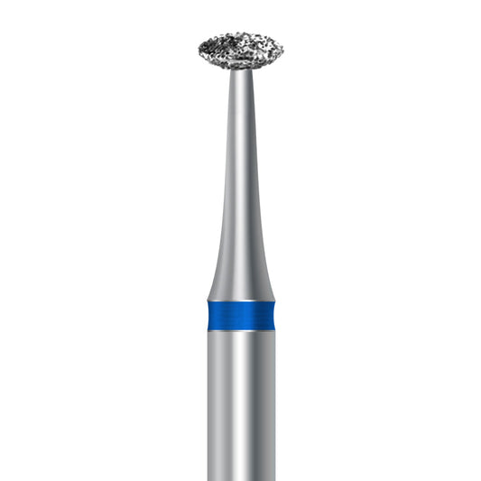 HP Diamond Bur by Frank Dental, Lens shape with Medium grit, 2.5mm diameter