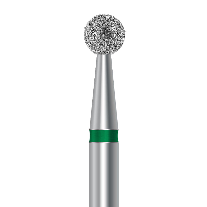 Diamond bur for handpiece D.801.029.G.HP: round shape with coarse grit, diameter 2.9 mm - Frank Dental, Germany
