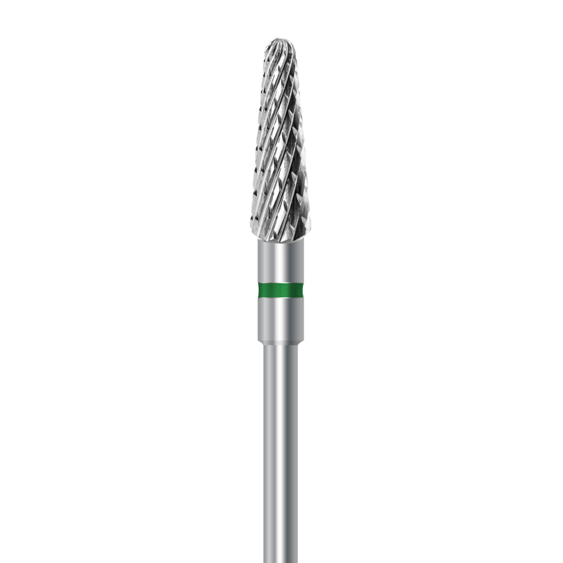 HP carbide cutter C.79KG.104.040 for dry plaster and hard denture acrylics: round-end taper, 4.0 mm diameter - Frank Dental