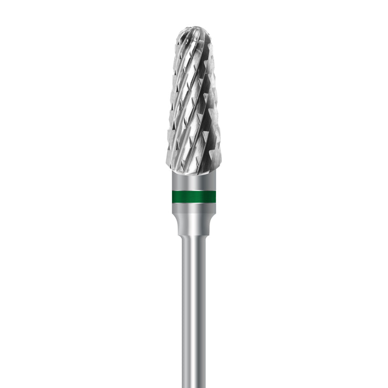 HP carbide cutter C.79KG.104.050 for dry plaster and hard denture acrylics: round-end taper, 5.0 mm diameter - Frank Dental