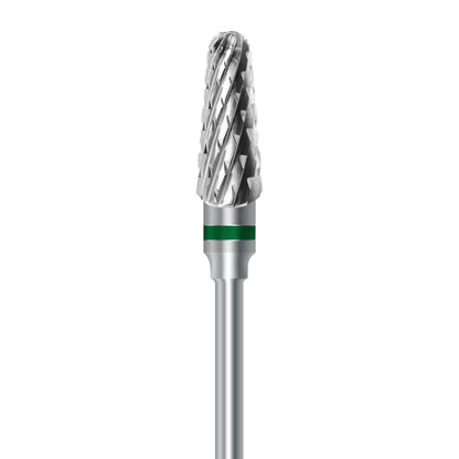 HP carbide cutter C.79KG.104.050 for dry plaster and hard denture acrylics: round-end taper, 5.0 mm diameter - Frank Dental