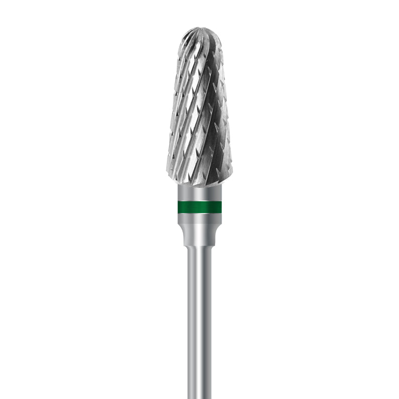 HP carbide cutter C.79KG.104.060 for dry plaster and hard denture acrylics: round-end taper, 6.0 mm diameter - Frank Dental