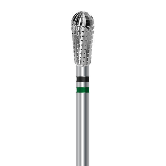 HP carbide cutter C.77EQ.104.040 for soft liners, nylon, and night guards: pear, 4.0 mm diameter - Frank Dental