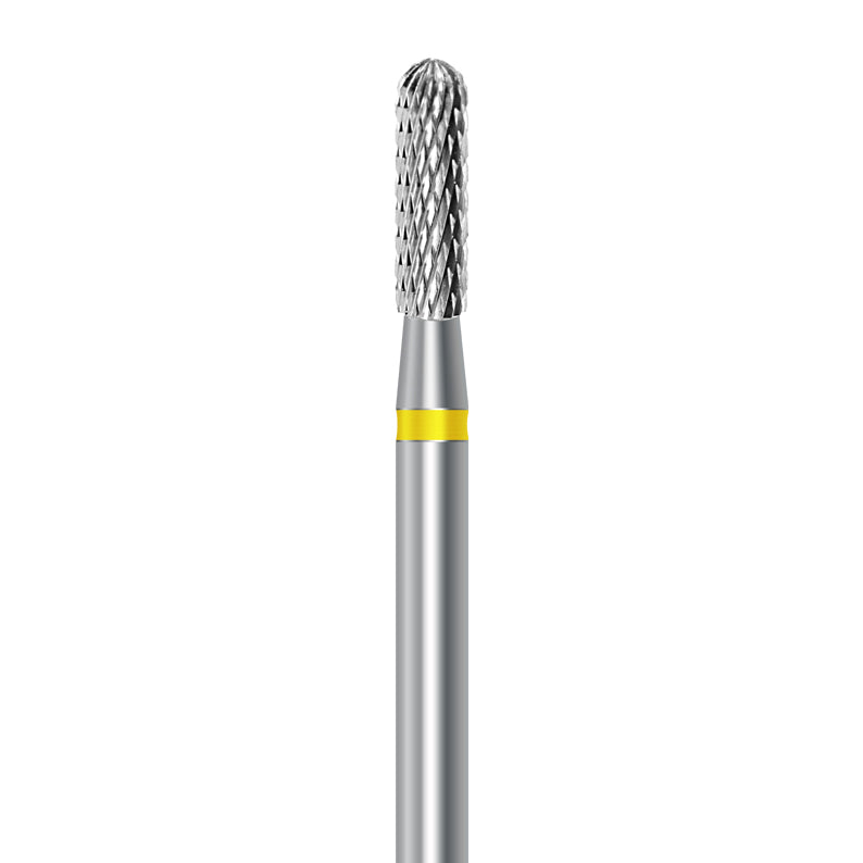 HP carbide cutter C.129KSF.104.023: round-end cylinder, extra-fine cross-cut, 2.3 mm diameter - Frank Dental