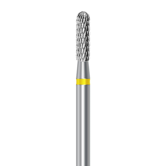 HP carbide cutter C.129KSF.104.023: round-end cylinder, extra-fine cross-cut, 2.3 mm diameter - Frank Dental