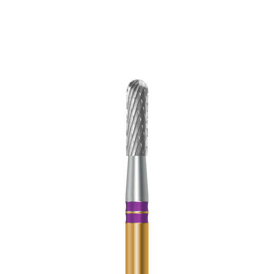 HP carbide cutter C.129NEM.104.023 for base metals and titanium: round-end cylinder, 2.3 mm diameter - Frank Dental