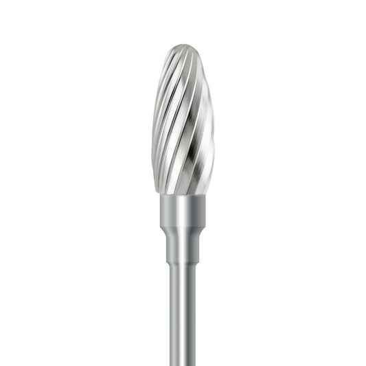 HP carbide cutter C.251E.104.060 for PMMA denture acrylics and dental plaster: bullet, 6.0 mm diameter - Frank Dental