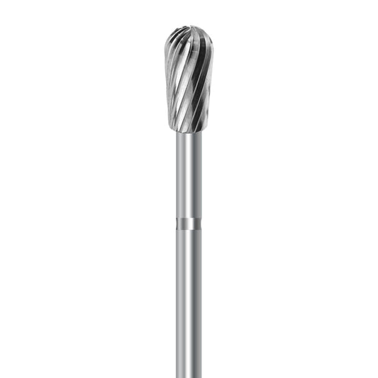 HP carbide cutter C.77E.104.040 for PMMA denture acrylics and dental plaster: pear, 4.0 mm diameter - Frank Dental