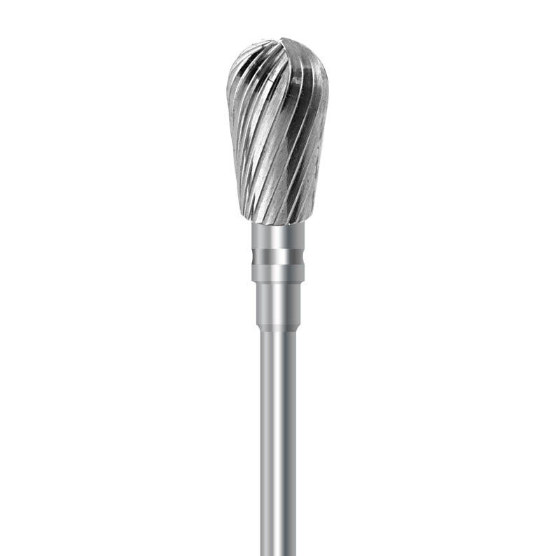 HP carbide cutter C.77E.104.060 for PMMA denture acrylics and dental plaster: pear, 6.0 mm diameter - Frank Dental