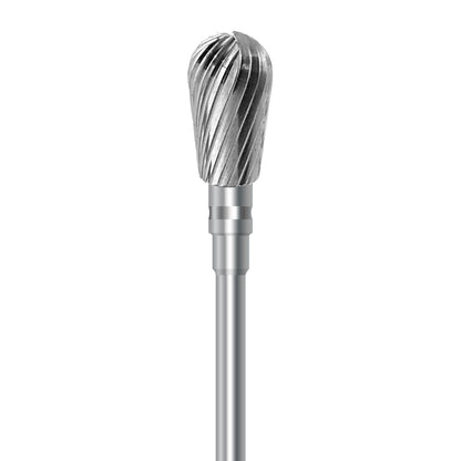 HP carbide cutter C.77E.104.060 for PMMA denture acrylics and dental plaster: pear, 6.0 mm diameter - Frank Dental