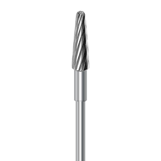 HP carbide cutter C.79E.104.040 for PMMA denture acrylics and dental plaster: round-end taper, 4.0 mm diameter - Frank Dental