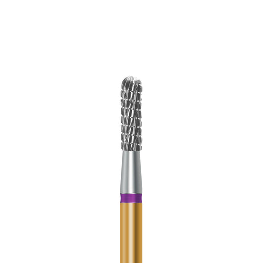 HP carbide cutter C.129KFQK.104.023 for veneering materials: round-end cylinder, 2.3 mm diameter - Frank Dental