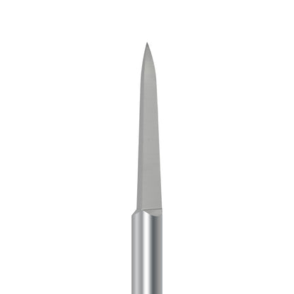 Tungsten carbide cutter C.219.104.023 for thermoplastics and splints: extra coarse grit, needle shape, diameter 2.3 mm