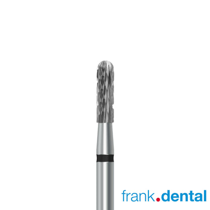 Tungsten carbide cutter C.129KT.104.023 for titanium and hard metal alloys: coarse grit, cylinder round shape, diameter 2.3 mm