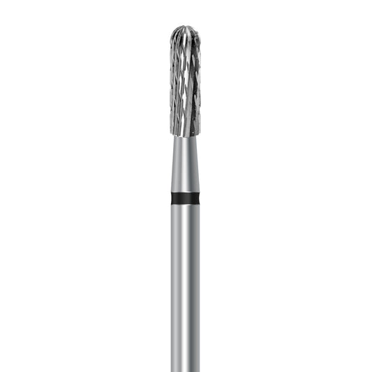 Tungsten carbide cutter C.129KT.104.023 for titanium and hard metal alloys: coarse grit, cylinder round shape, diameter 2.3 mm