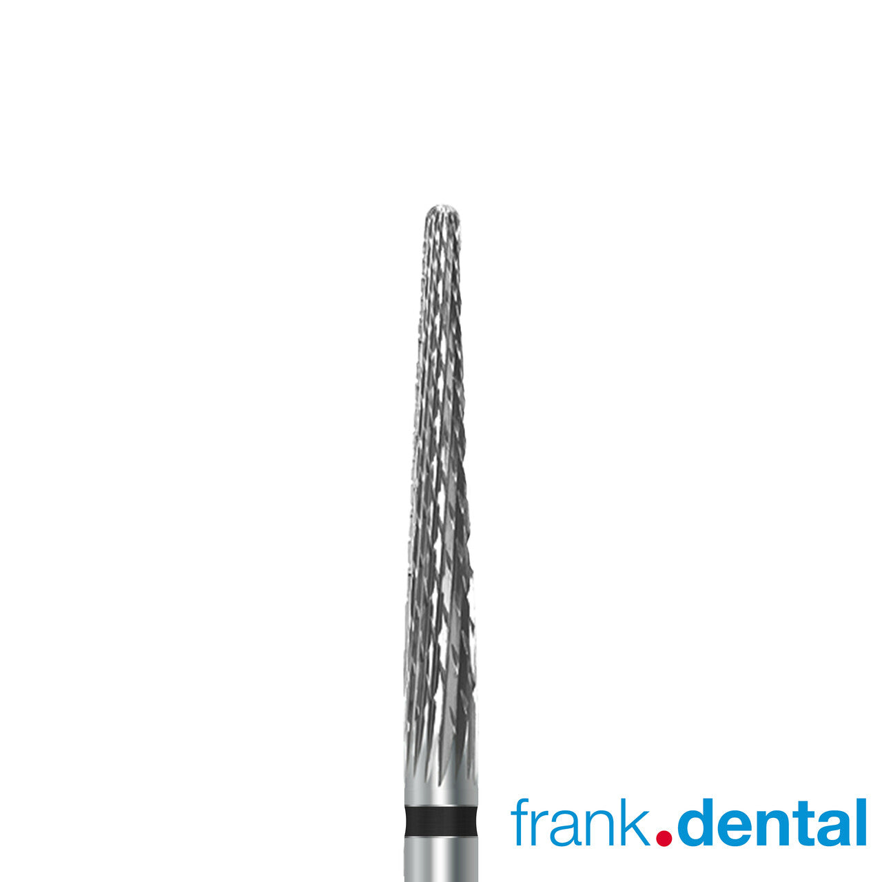 Tungsten carbide cutter C.261KT.104.023 for titanium and hard metal alloys: coarse grit, taper round shape, diameter 2.3 mm