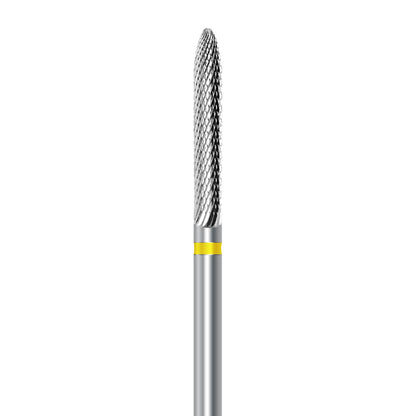 Tungsten carbide cutter C.295KSF.104.023 for precious alloys and veneering materials: extra fine grit, cylinder round shape, diameter 2.3 mm