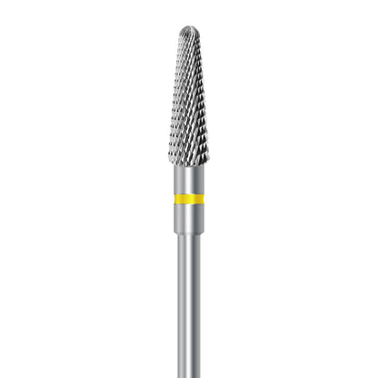 Tungsten carbide cutter C.79KSF.104.040 for precious alloys and veneering materials: extra fine grit, taper round shape, diameter 4.0 mm