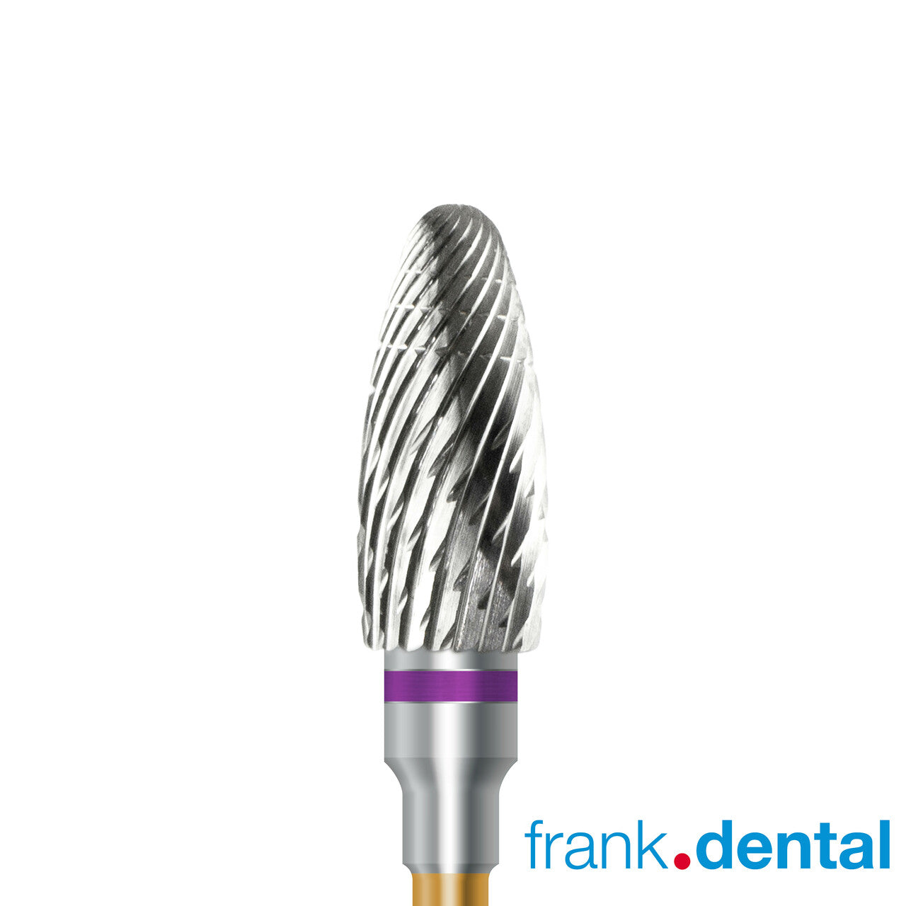 Tungsten carbide cutter C.251KFQK.104.060 for acrylic veneering and ceramics: extra fine grit, oval shape, diameter 6.0 mm