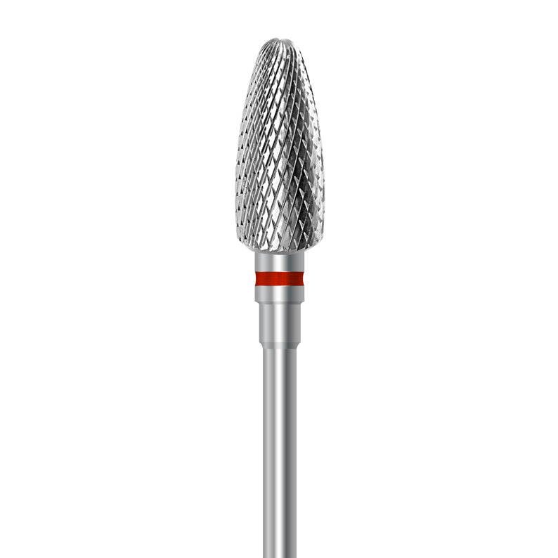 Tungsten carbide cutter C.251KF.104.060 for metals, facing acrylics and ceramics: fine grit, oval shape, diameter 6.0 mm