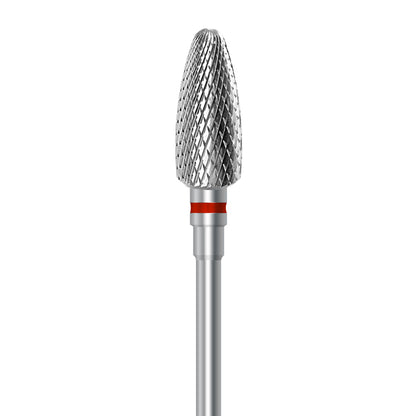 Tungsten carbide cutter C.251KF.104.060 for metals, facing acrylics and ceramics: fine grit, oval shape, diameter 6.0 mm