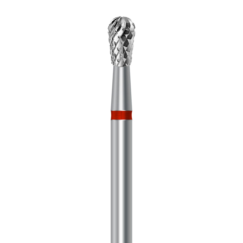 Tungsten carbide cutter C.77KF.104.029 for metals, facing acrylics and ceramics: fine grit, pear shape, diameter 2.9 mm