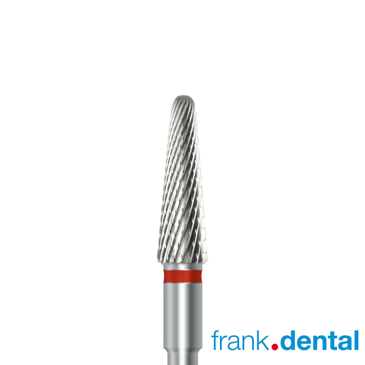 Tungsten carbide cutter C.79KF.104.040 for metals, facing acrylics and ceramics: fine grit, taper round shape, diameter 4.0 mm