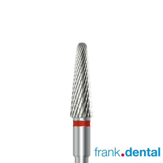 Tungsten Carbide Cutter by Frank Dental, Fine grit with Cross cut, 4.0mm diameter