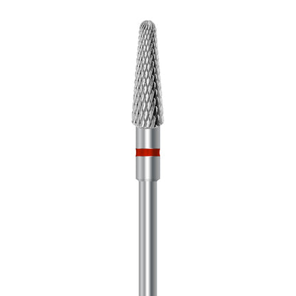 Tungsten carbide cutter C.79KF.104.040 for metals, facing acrylics and ceramics: fine grit, taper round shape, diameter 4.0 mm