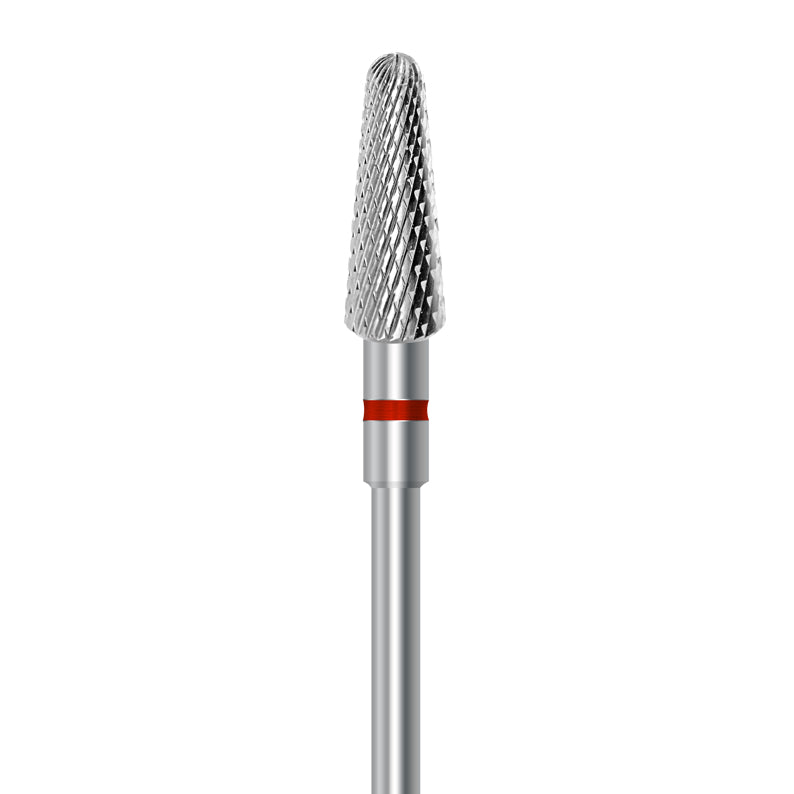 Tungsten carbide cutter C.79KF.104.045 for metals, facing acrylics and ceramics: fine grit, taper round shape, diameter 4.5 mm