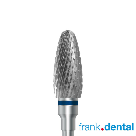 Tungsten Carbide Cutter by Frank Dental, Medium grit with Cross cut, 6.0mm diameter