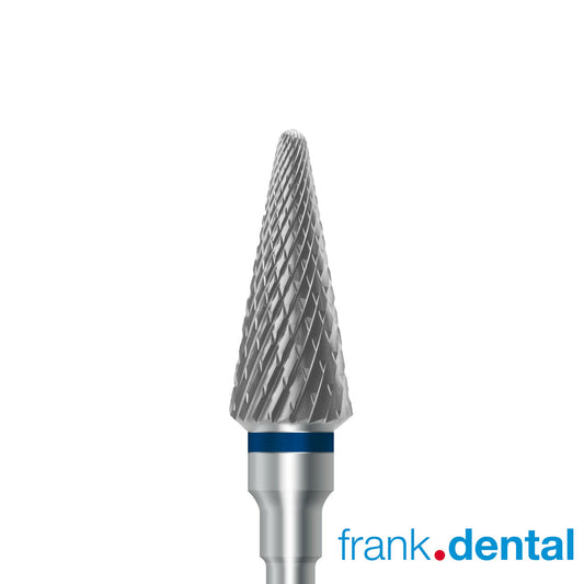 Tungsten Carbide Cutter by Frank Dental, Medium grit with Cross cut, 6.0mm diameter