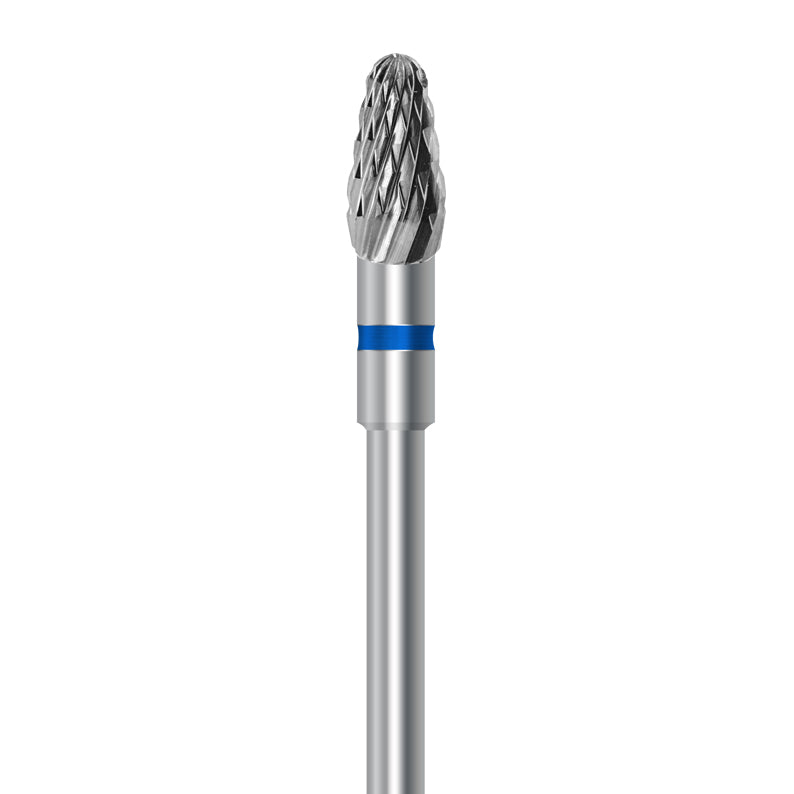 Tungsten carbide cutter C.351K.104.040 for metals, resins and composites: medium grit, taper round shape, diameter 4.0 mm